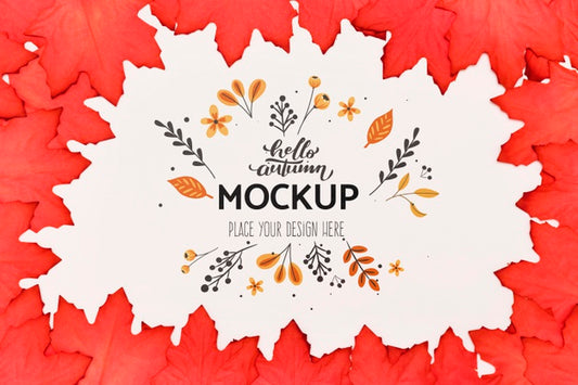 Free Leaves Assortment Autumnal Mock-Up Psd
