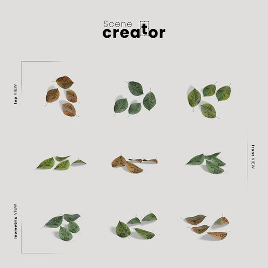 Free Leaves View Of Spring Scene Creator Psd
