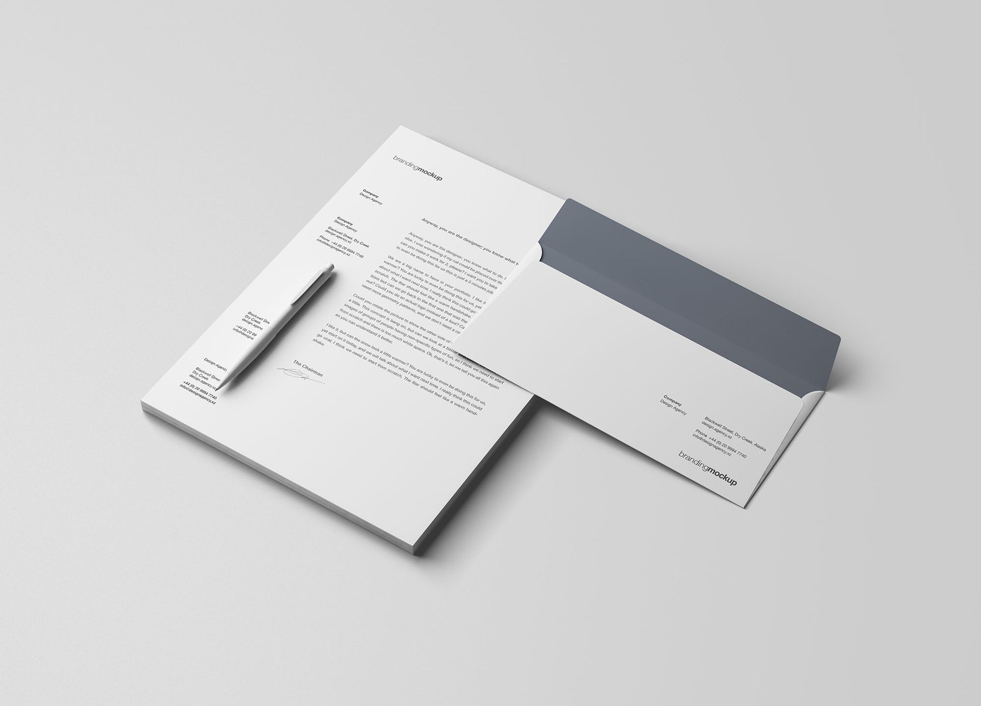 Free Letterhead And Envelope Branding Mockup (Psd)