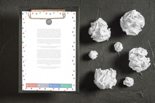 Free Letterhead Mockup On Clipboard Psd