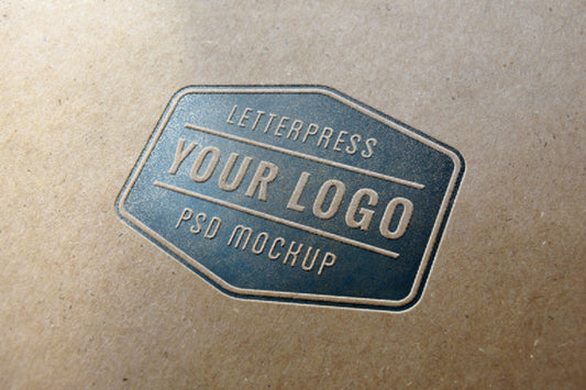Free Letterpress Logo Mockup #1