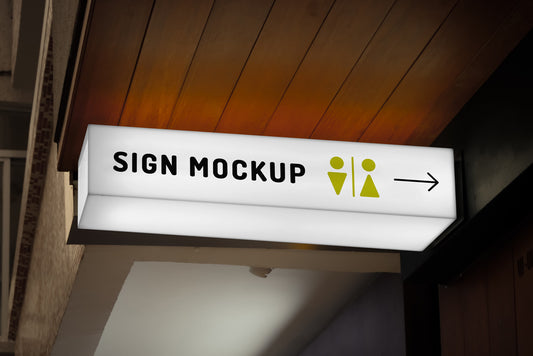 Free Light Sign Mockup