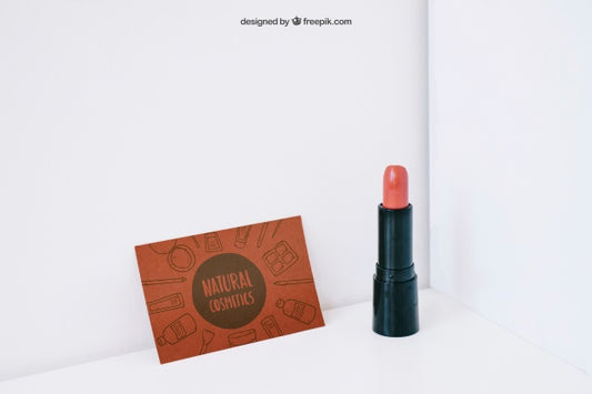 Free Lipstick And Card Psd