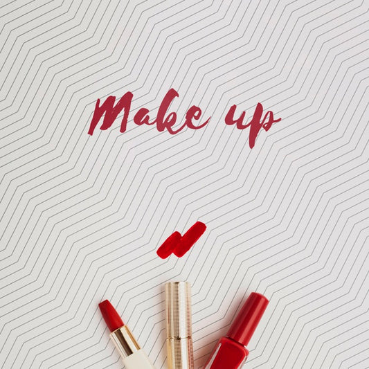 Free Lipstick Make-Up Concept Mock-Up Psd