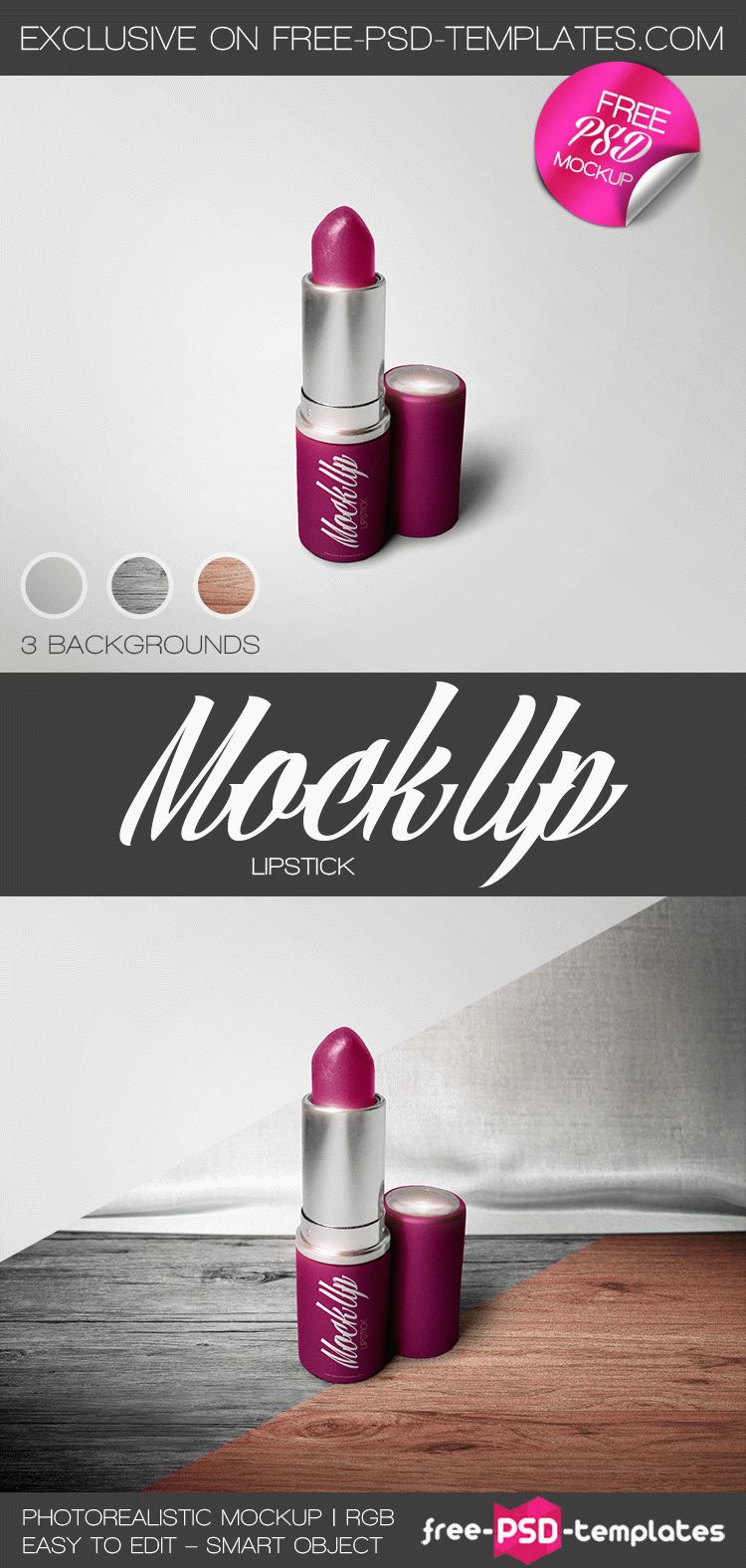 Free Lipstick Mock-Up In Psd