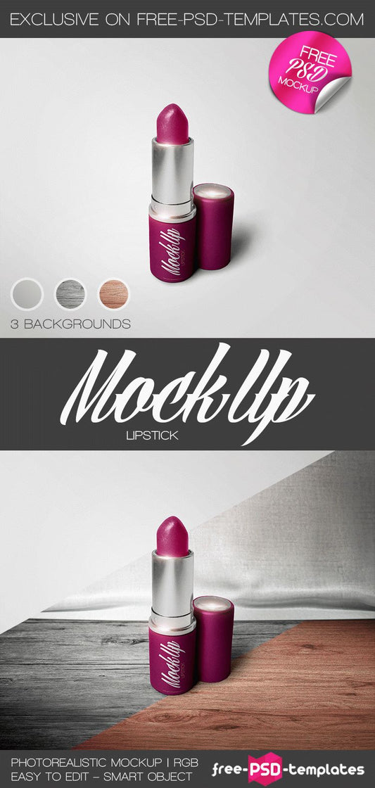 Free Lipstick Mock-Up In Psd
