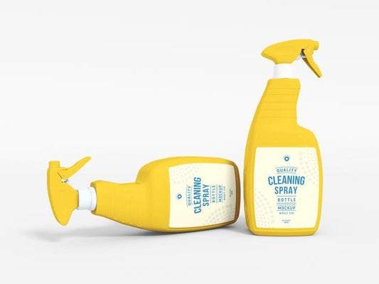 Free Liquid Cleaning Spray Bottle Mockup Psd