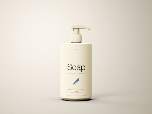 Free Liquid Soap Dispenser Bottle Mockup