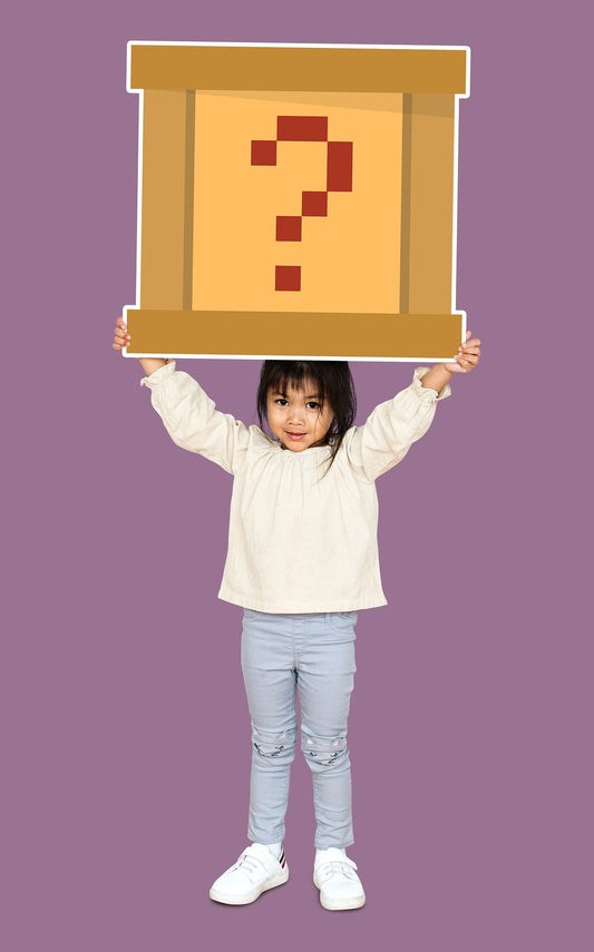 Free Little Girl Holding A Question Box