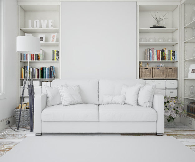 Free Living Room With White Sofa Psd