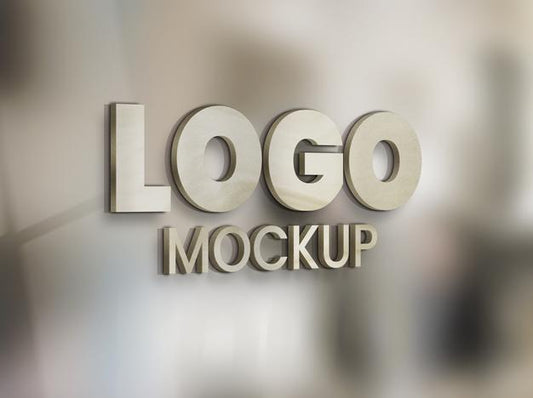 Free Logo Mockup In Panel On Office Glass Psd