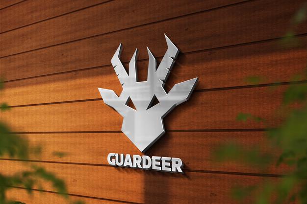 Free Logo Mockup With 3D Logo In Wall Psd