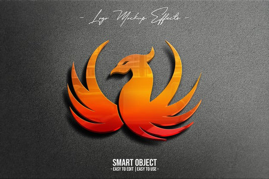 Free Logo-Mockup-With-Phoenix-Effect Psd