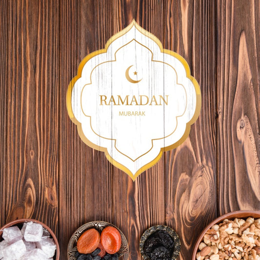 Free Logo Mockup With Ramadan Concept Psd