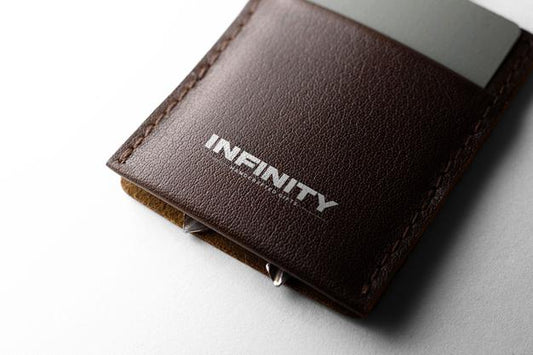 Free Logo On A Leather Wallet Mockup Psd