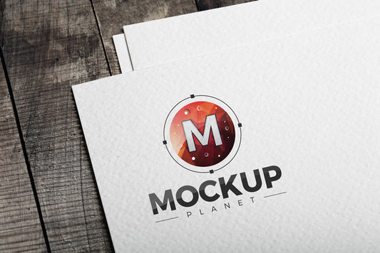Free Logo On Texture Paper Psd Mockup