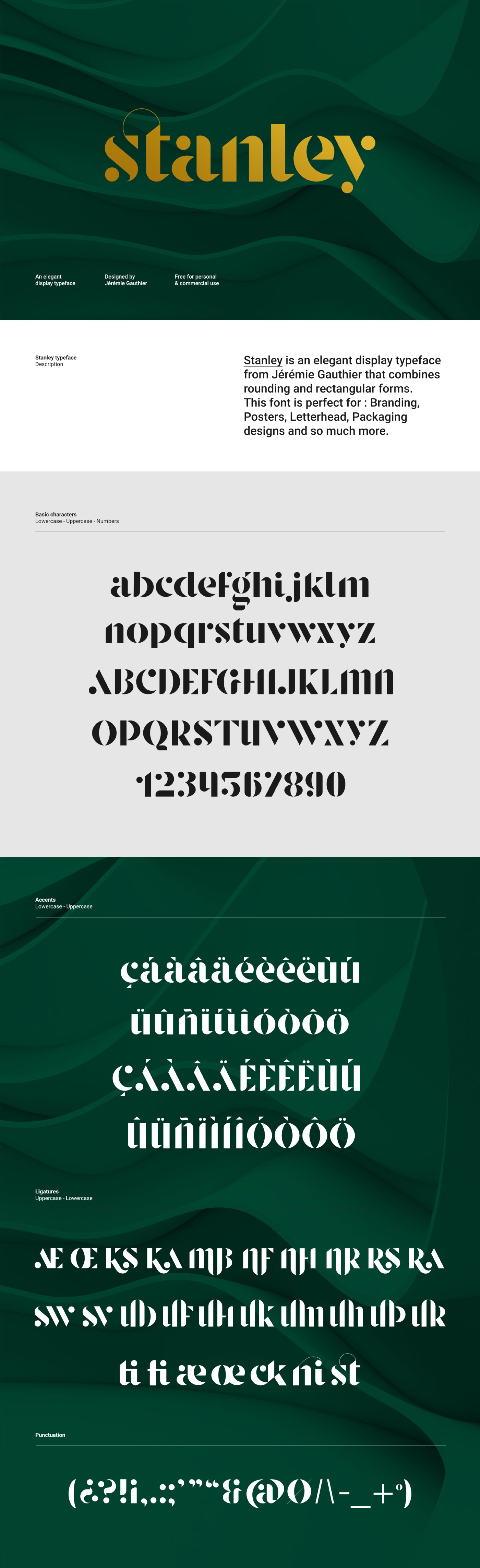 Free Stanley Elegant Display Typeface