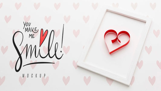 Free Love Concept Mock-Up With Frame Psd