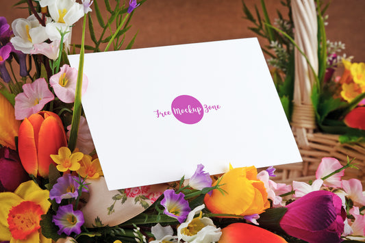 Free Lovely Mothers Day Greeting Card Mockup