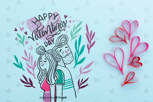 Free Lovely Valentine'S Day Concept Psd