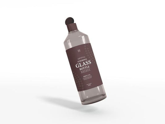 Free Luxurious Glass Bottle Mockup Psd