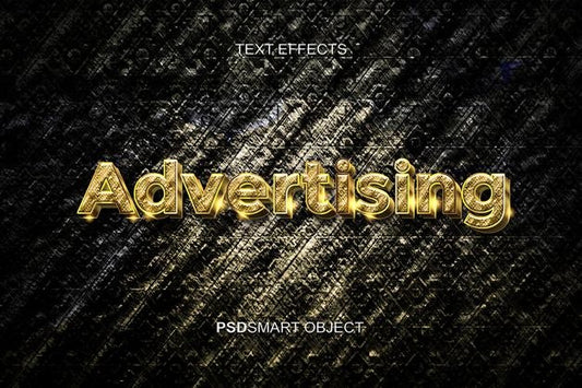 Free Luxury Advertising Gold Text Effect Logo Mockup Psd