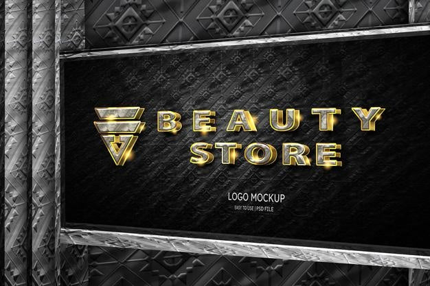 Free Luxury Beauty Logo Mockup Template Psd