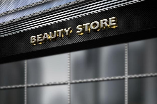Free Luxury Beauty Store Facade Mockup Psd