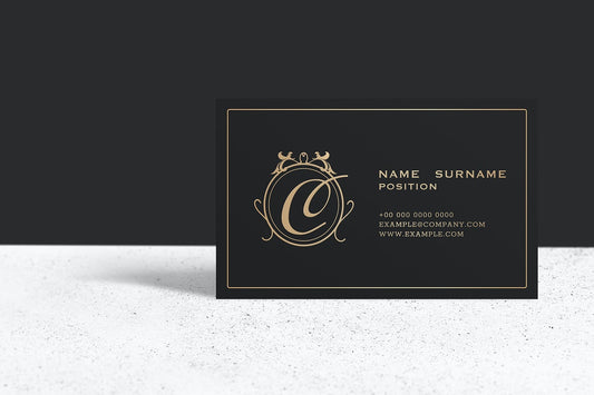 Free Luxury Business Card Mockup Psd In Black And Gold Tone