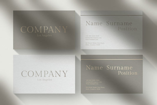 Free Luxury Business Card Mockup Psd With Front And Rear View
