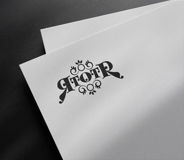 Free Luxury Embossed Logo Mockup On White Paper Psd