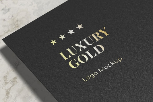 Free Luxury Gold Logo Mockup Psd