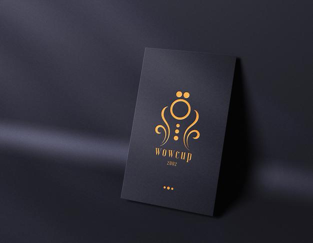 Free Luxury Letterpress Logo Mockup On Business Card Psd