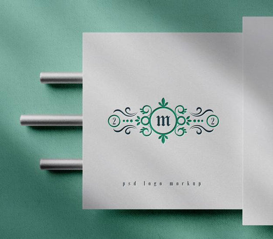 Free Luxury Letterpress Logo Mockup On White Paper Psd