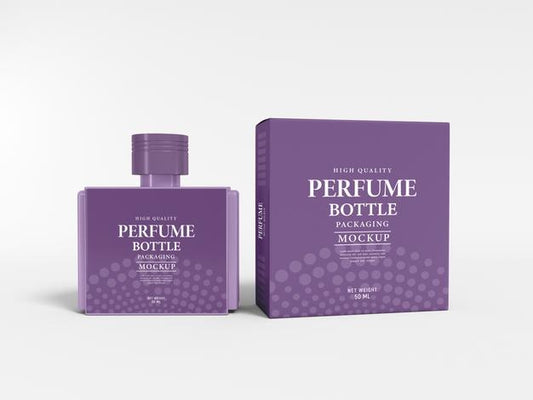 Free Luxury Perfume Bottle With Box Mockup Psd