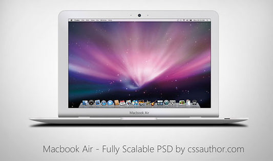 Free Macbook Air – Fully Scalable Psd Mockup