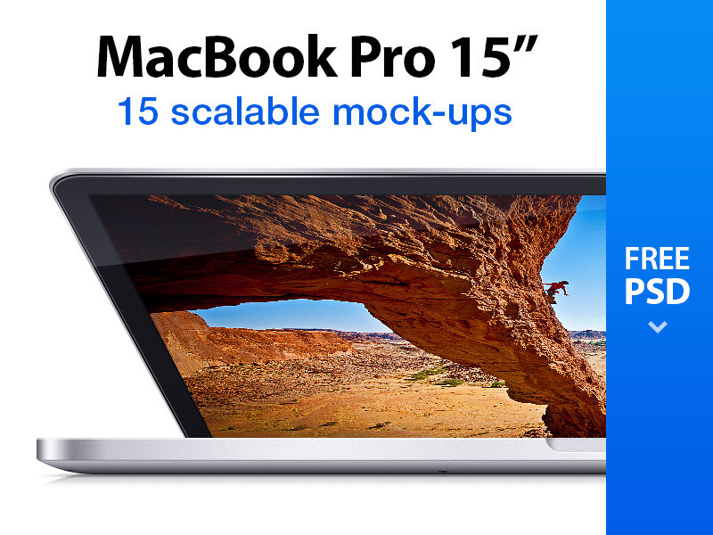 Free MacBook Pro - 15 Scalable Mock-ups