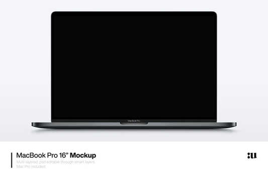 Free Macbook Pro 16-Inch Bie Mockup