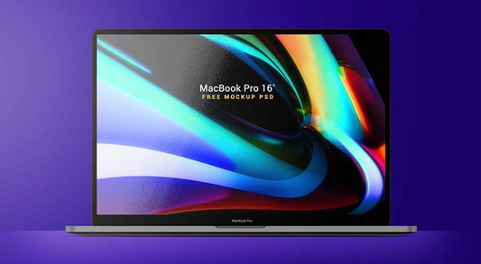 Free Macbook Pro 16 Inch Mockup Psd & Ai
