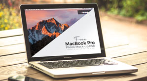 Free Macbook Pro Photo Mock-Up Psd File
