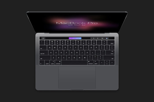 Free Macbook Pro With Touch Bar Mockup