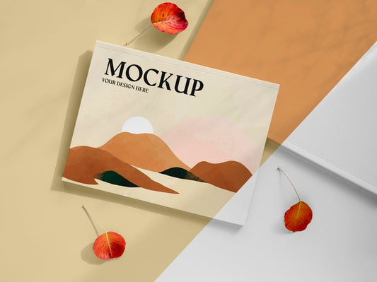 Free Magazine And Leaves Arrangement Flat Lay Psd