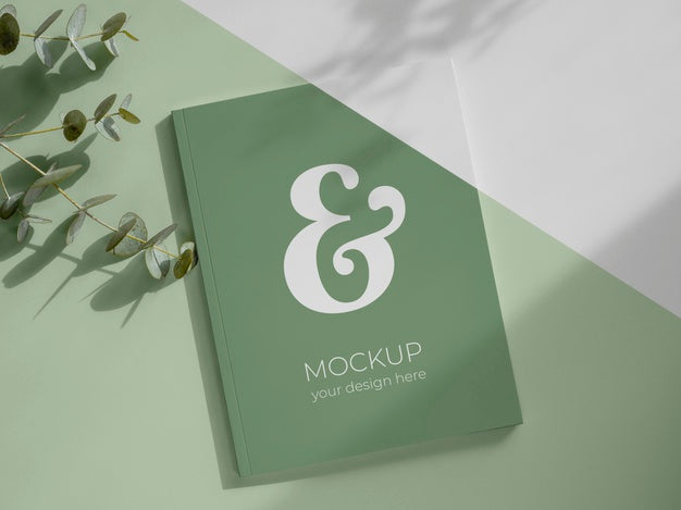 Free Magazine And Leaves Mockup Flat Lay Psd – CreativeBooster