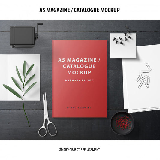 Free Magazine Catalogue Mockup Psd