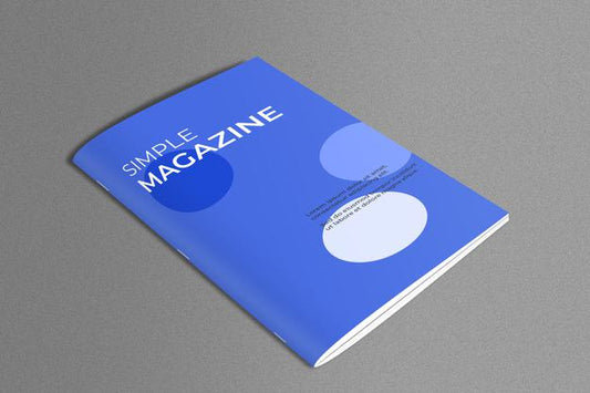 Free Magazine Mockup In Marble Surface Psd