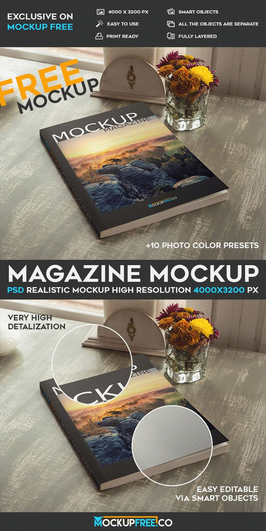 Free Magazine – Psd Mockup