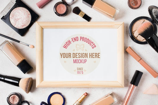 Free Make-Up Accesories Concept Mock-Up Psd