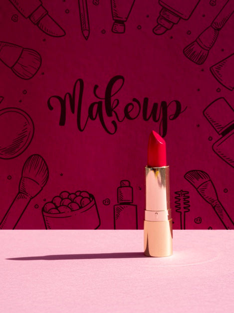 Free Make Up Background With Lipstick Psd