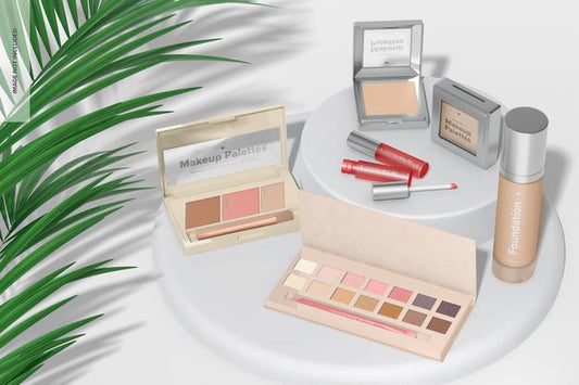 Free Makeup Palettes Mockup, Perspective View Psd