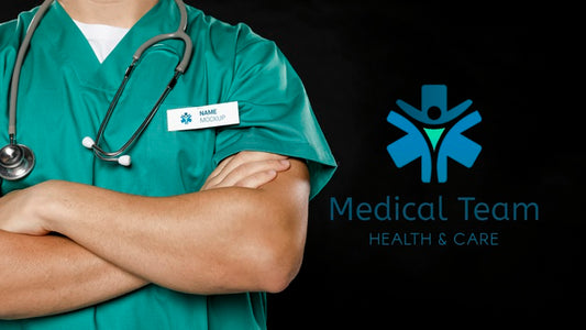 Free Man With Stethoscope And Labour Day Badge Psd